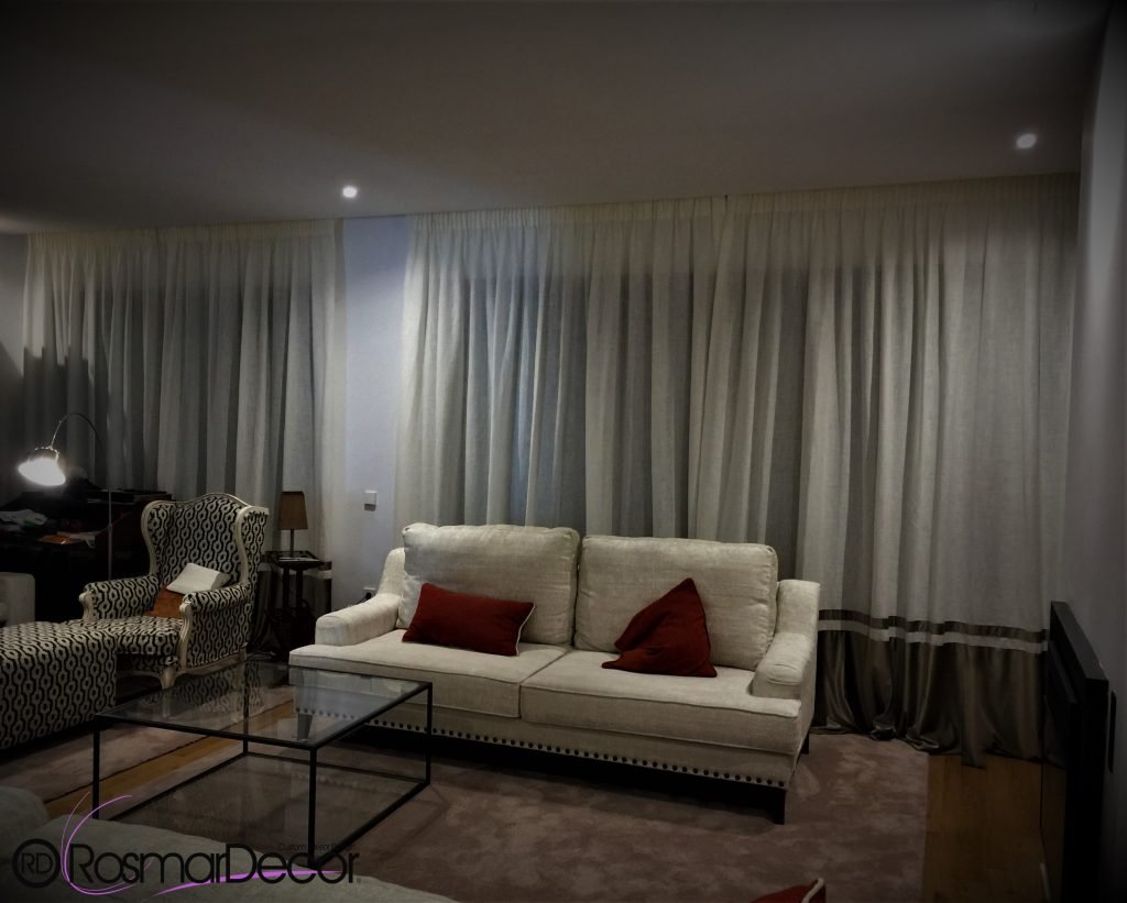 cortinas arrastre salon