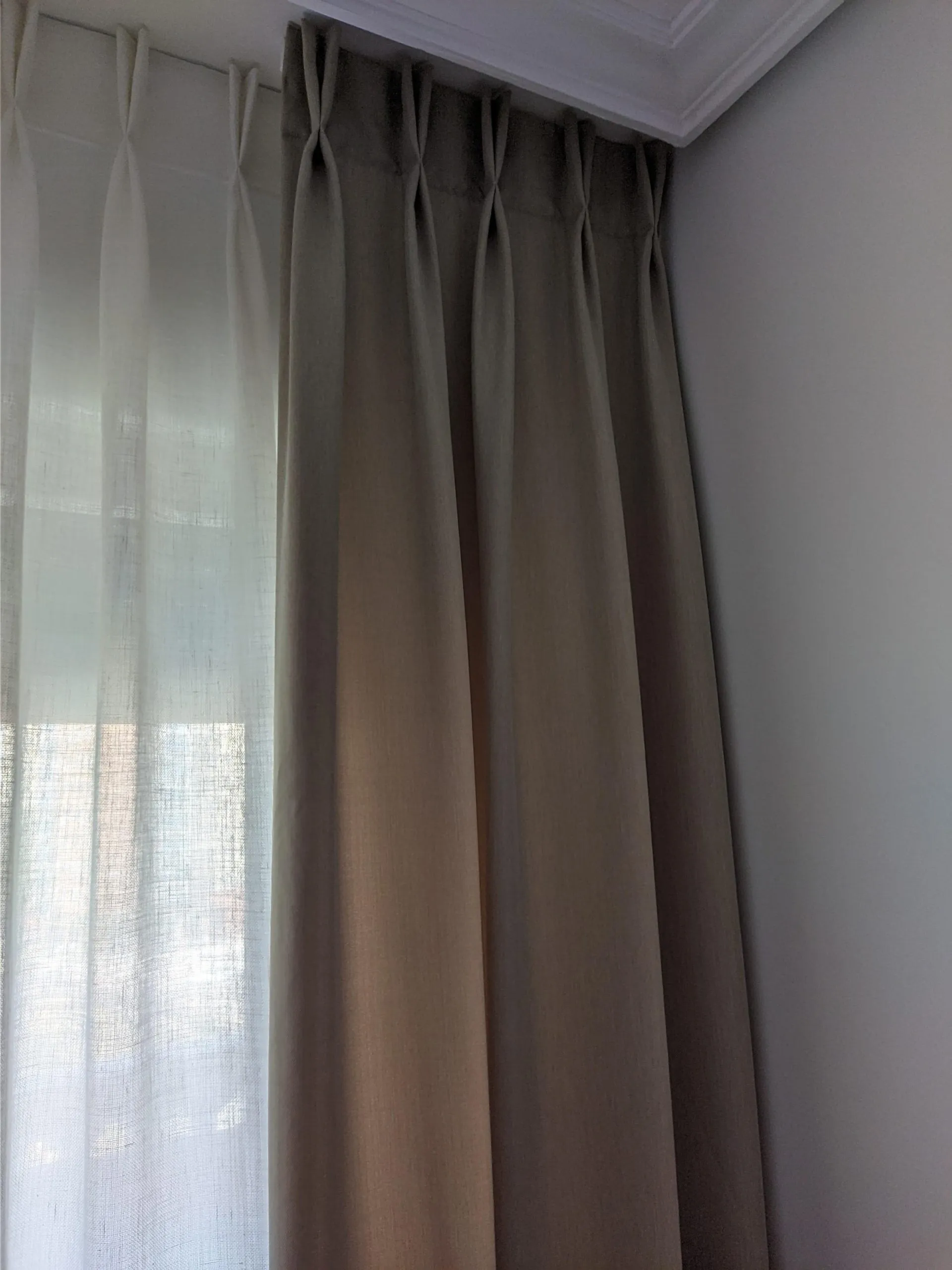 cortina de doble pliegue
